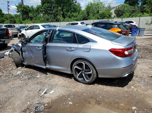 1HGCV2F36KA035099 2019 HONDA ACCORD Gray Rear left
