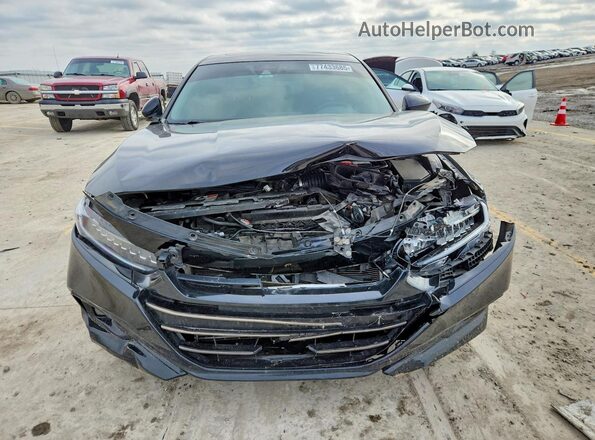 1HGCV2F36NA017772 2022 HONDA ACCORD Black Вид спереду