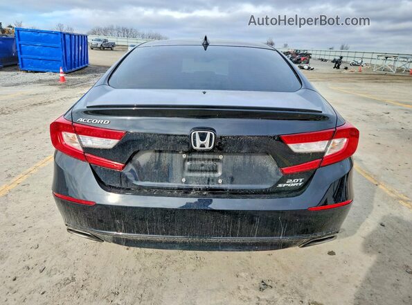 1HGCV2F36NA017772 2022 HONDA ACCORD Black Вид ззаду