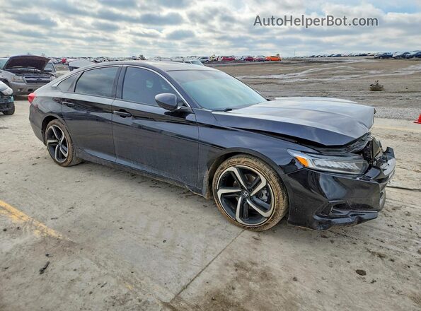 1HGCV2F36NA017772 2022 HONDA ACCORD Black Передня права чверть