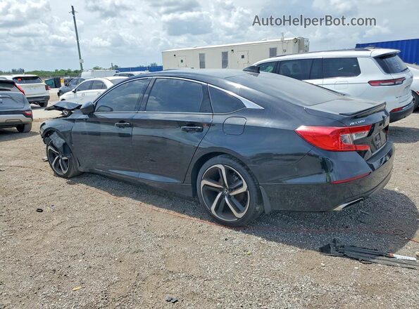 1HGCV2F37JA047373 2018 HONDA ACCORD Black Rear left