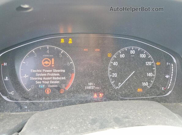 1HGCV2F37JA047373 2018 HONDA ACCORD Black Instrument cluster view