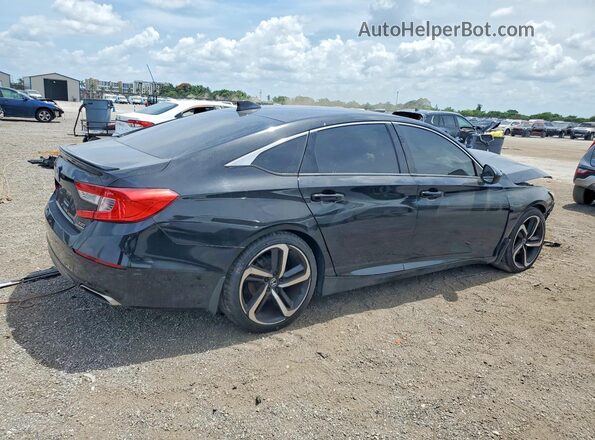 1HGCV2F37JA047373 2018 HONDA ACCORD Black Rear right