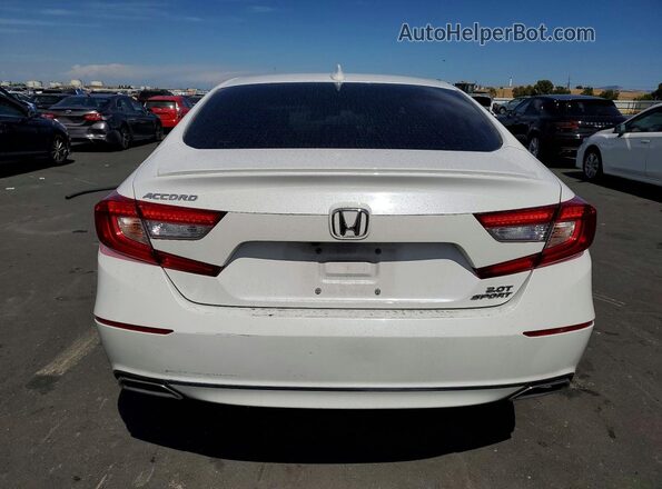 1HGCV2F37KA023074 2019 HONDA ACCORD White Вид ззаду