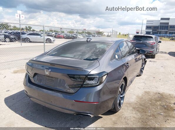 1HGCV2F37KA033524 2019 HONDA ACCORD Gray Հետևի աջ