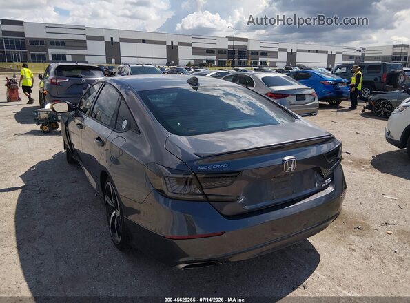1HGCV2F37KA033524 2019 HONDA ACCORD Gray Հետևի ձախ