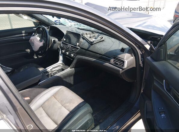 1HGCV2F37KA033524 2019 HONDA ACCORD Gray Սալոնի դիմացի տեսք