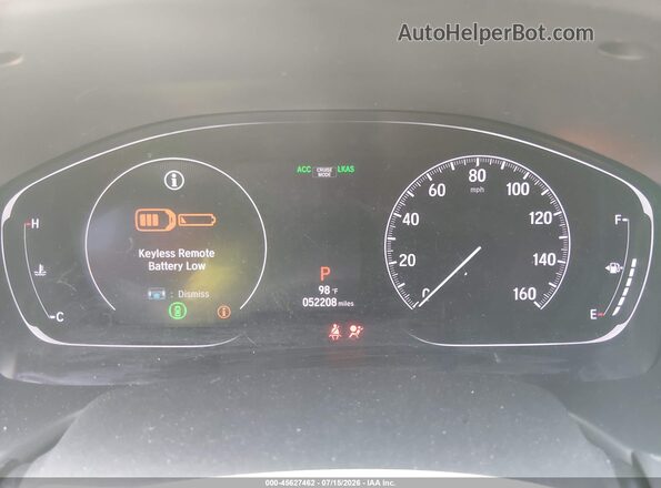 1HGCV2F37LA011122 2020 HONDA ACCORD Silver Вид задніх сидінь