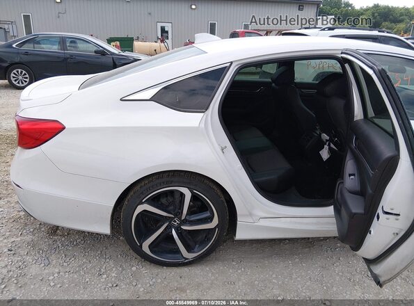 1HGCV2F37LA020483 2020 HONDA ACCORD White Widok naklejki z numerem VIN