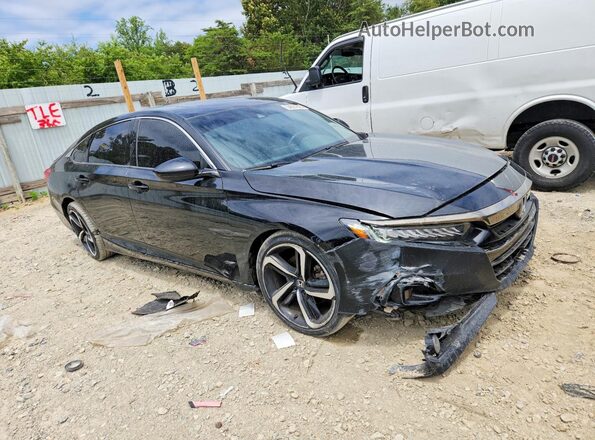 1HGCV2F37MA008206 2021 HONDA ACCORD Black Առջևի աջ