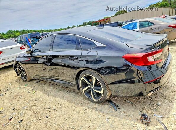 1HGCV2F37MA008206 2021 HONDA ACCORD Black Հետևի ձախ