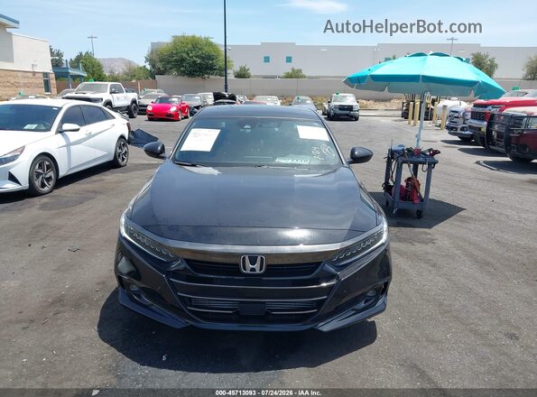 1HGCV2F37MA034076 2021 HONDA ACCORD Black Vista del cuadro de instrumentos