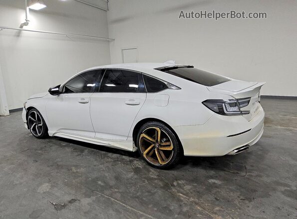 1HGCV2F38KA004498 2019 HONDA ACCORD White Հետևի ձախ