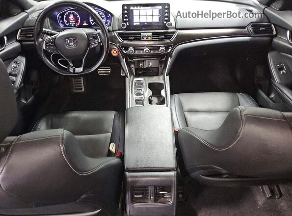 1HGCV2F38KA004498 2019 HONDA ACCORD White Առջևի վահանակի տեսք