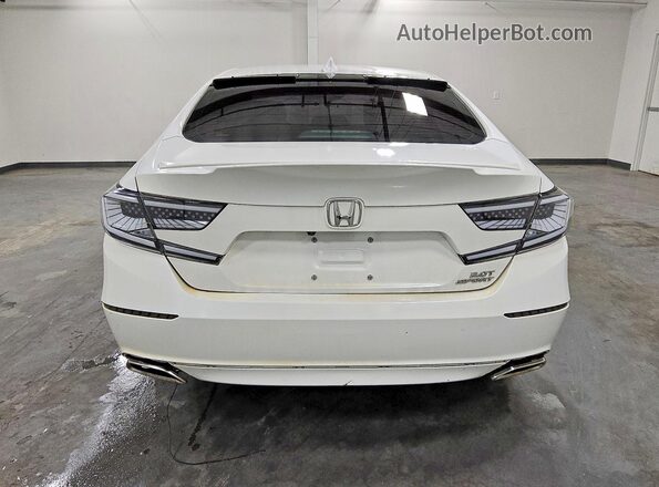 1HGCV2F38KA004498 2019 HONDA ACCORD White Հետևի տեսք