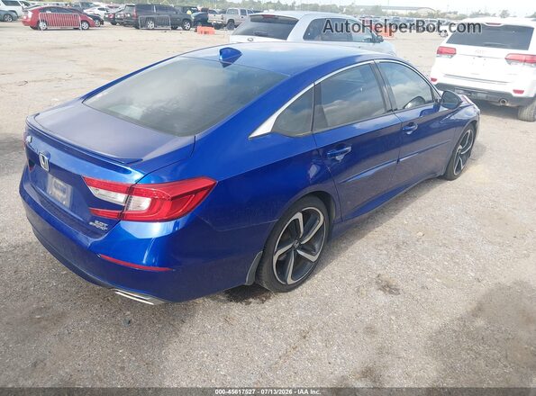 1HGCV2F38KA006641 2019 HONDA ACCORD Blue Հետևի աջ