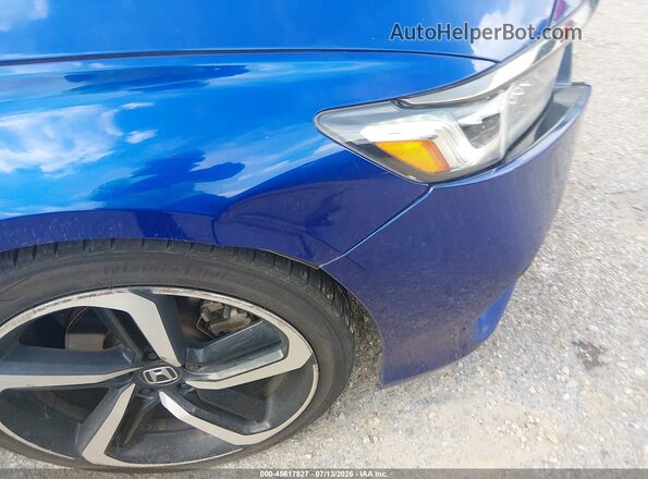 1HGCV2F38KA006641 2019 HONDA ACCORD Blue Դիմացի տեսք