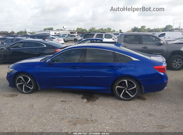 1HGCV2F38KA006641 2019 HONDA ACCORD Blue Սալոնի 360 աստիճան տեսք