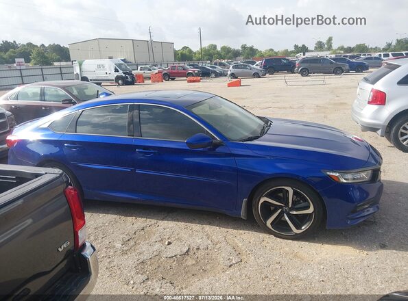 1HGCV2F38KA006641 2019 HONDA ACCORD Blue Սալոնի հետևի տեսք