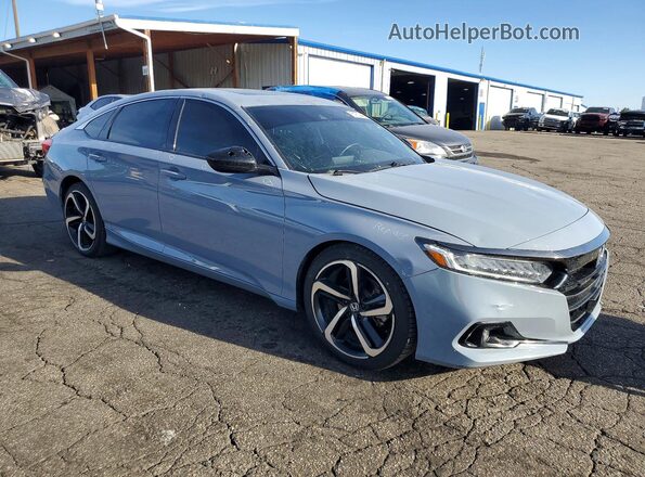 1HGCV2F38MA003192 2021 HONDA ACCORD Blue წინა მარჯვენა