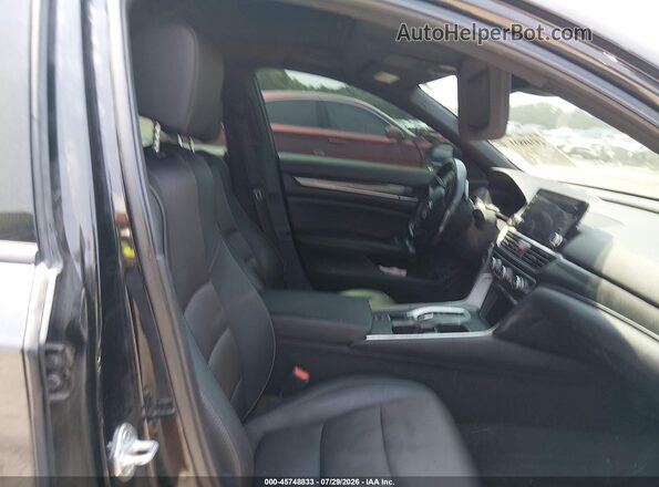 1HGCV2F38MA023264 2021 HONDA ACCORD Black Widok wnętrza z przodu