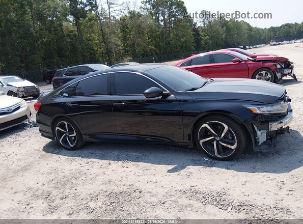 1HGCV2F38MA023264 2021 HONDA ACCORD Black Widok wnętrza z tyłu