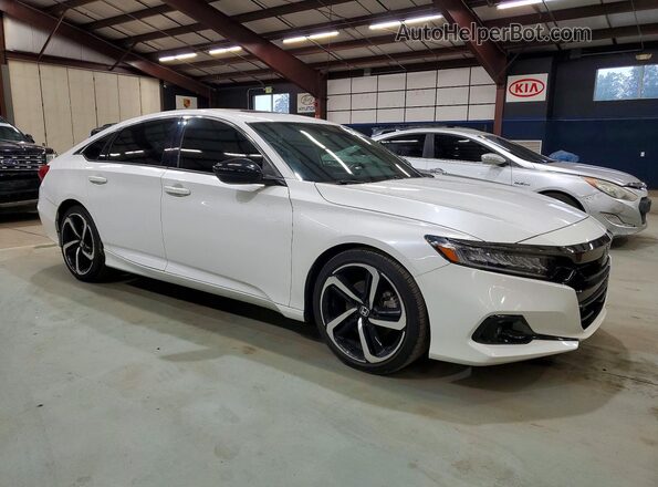 1HGCV2F38NA006644 2022 HONDA ACCORD White Przód prawy