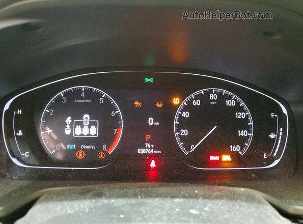1HGCV2F38NA006644 2022 HONDA ACCORD White Widok zestawu wskaźników