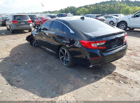 1HGCV2F38NA011956 2022 HONDA ACCORD Black უკანა მარცხენა