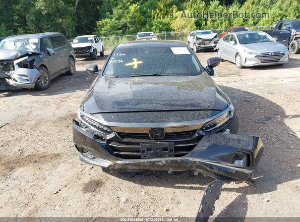 1HGCV2F38NA011956 2022 HONDA ACCORD Black ხელსაწყოთა პანელის ხედი