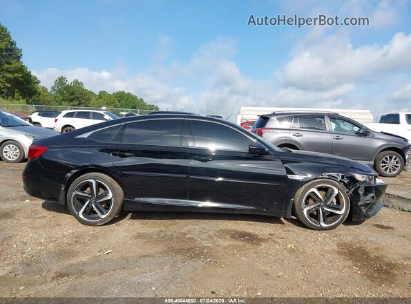 1HGCV2F38NA011956 2022 HONDA ACCORD Black უკანა სალონის ხედი