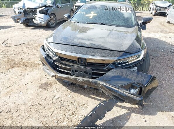 1HGCV2F38NA011956 2022 HONDA ACCORD Black წინა ხედი