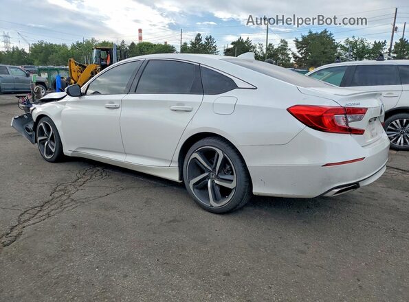 1HGCV2F39JA050906 2018 HONDA ACCORD White Задня ліва чверть
