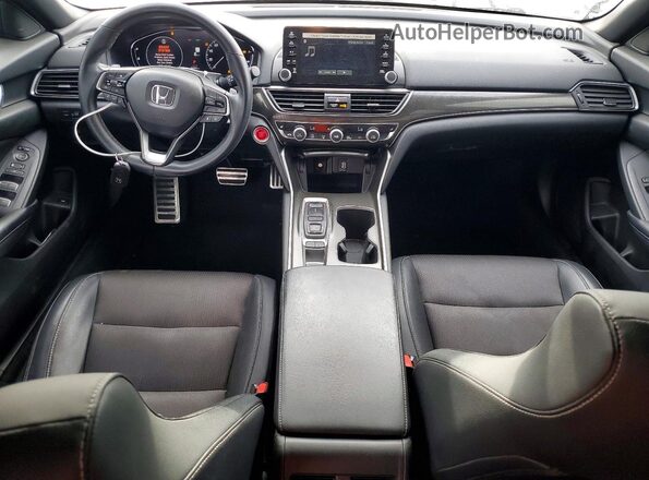 1HGCV2F39JA050906 2018 HONDA ACCORD White Вид панелі приладів