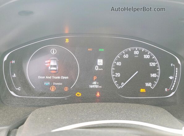 1HGCV2F39JA050906 2018 HONDA ACCORD White Вид щитка приладів