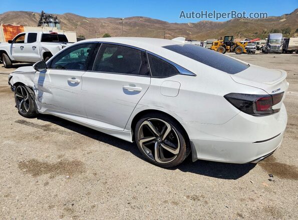 1HGCV2F39JA054034 2018 HONDA ACCORD White Rear left