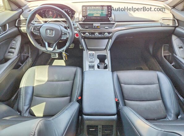 1HGCV2F39JA054034 2018 HONDA ACCORD White Dashboard view
