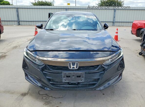 1HGCV2F39KA002744 2019 HONDA ACCORD Black წინა ხედი