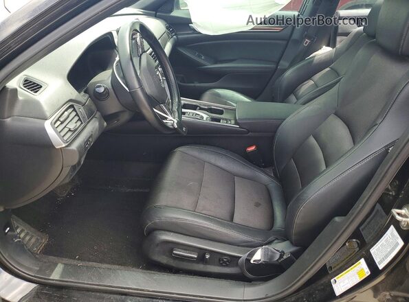 1HGCV2F39KA002744 2019 HONDA ACCORD Black წინა სალონის ხედი