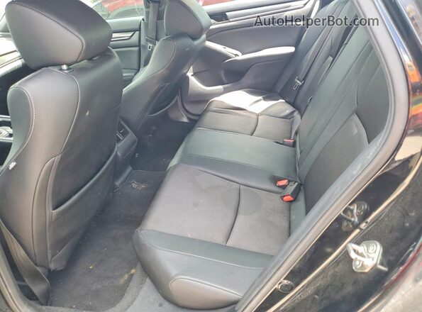 1HGCV2F39KA002744 2019 HONDA ACCORD Black უკანა სავარძლების ხედი