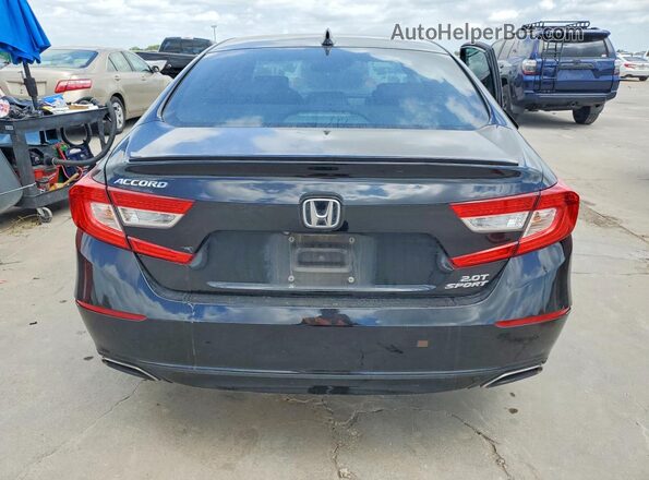 1HGCV2F39KA002744 2019 HONDA ACCORD Black უკანა ხედი