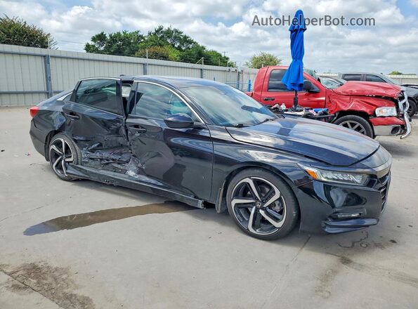 1HGCV2F39KA002744 2019 HONDA ACCORD Black წინა მარჯვენა