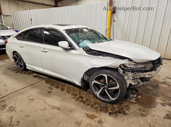 1HGCV2F39KA015204 2019 HONDA ACCORD White Przód prawy