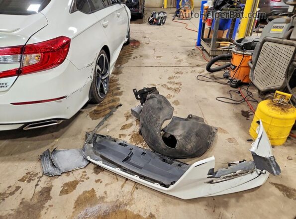 1HGCV2F39KA015204 2019 HONDA ACCORD White Widok komory silnika