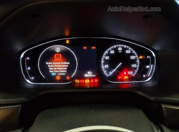 1HGCV2F39KA015204 2019 HONDA ACCORD White Widok zestawu wskaźników