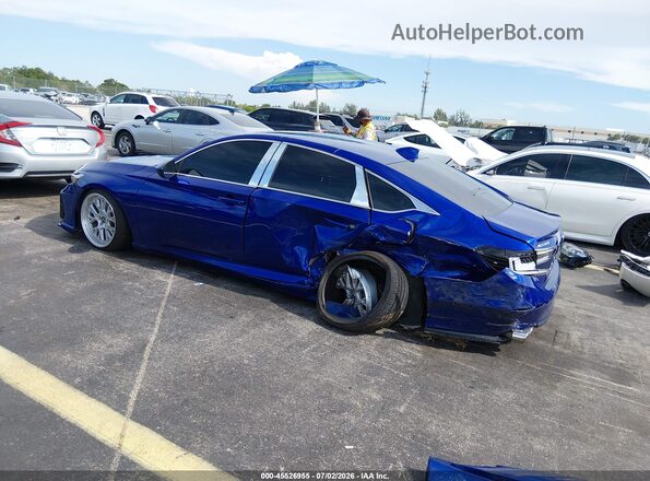 1HGCV2F39LA007752 2020 HONDA ACCORD Blue Հետևի ձախ