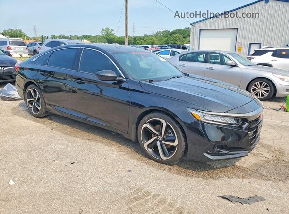 1HGCV2F39MA028683 2021 HONDA ACCORD Black Front right