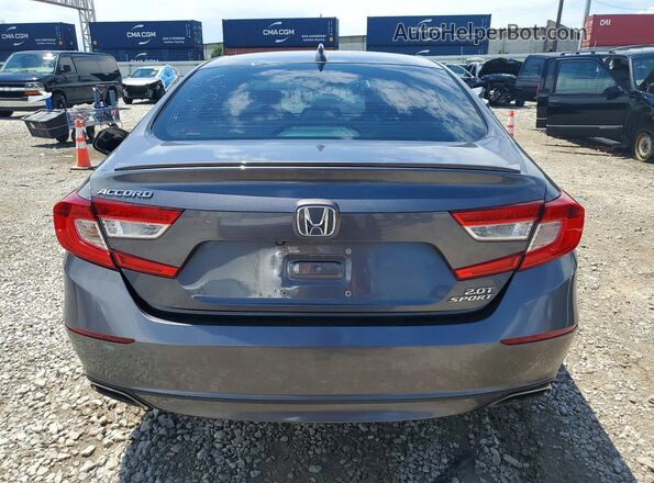 1HGCV2F3XJA009832 2018 HONDA ACCORD Gray უკანა ხედი