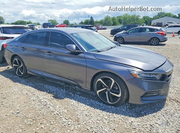 1HGCV2F3XJA009832 2018 HONDA ACCORD Gray წინა მარჯვენა