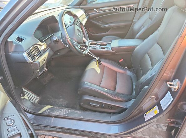 1HGCV2F3XJA009832 2018 HONDA ACCORD Gray წინა სალონის ხედი